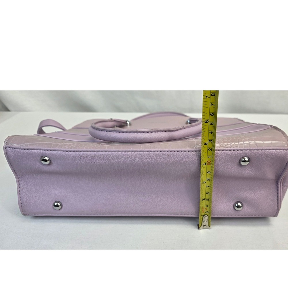 Pink & Cosmo Lavender Purple Paneled Satchel Handbag Crossbody Bag - Picture 16 of 16